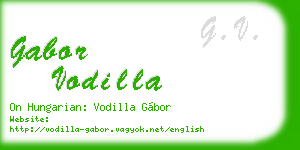 gabor vodilla business card